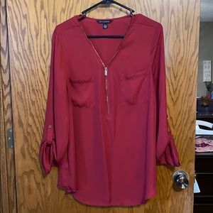 NWOT Red/maroon blouse